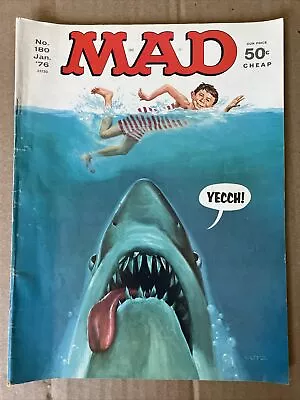 Mad Magazine Issue #180 January 1976 Jaws Spoof Homage Edition • $14.99