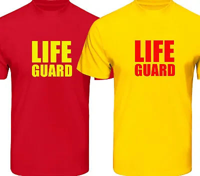 Mens Lifeguard T Shirt Lifeguards Or Stag Do T-Shirt Fancy Dress Party Baywatch • £9.99