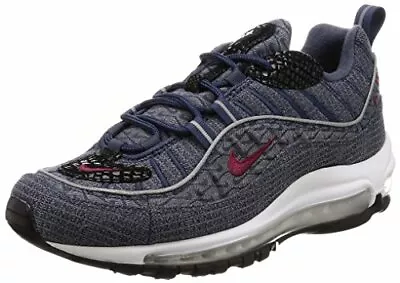 Nike Men's Air Max 98 QS Thunder Blue/Red Sz 9 924462-400 Fashion Shoe • $128