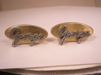 GEORGE Monogram Name Initial Letter Font Vintage Cuff Links • $35.49