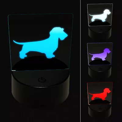 Wirehaired Dachshund Dog Solid 3D Illusion LED Night Light Sign Lamp • $19.99