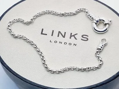 Links Of London Belcher Bracelet Charm Chain Sterling Silver New Senorita Clasp • £52.50