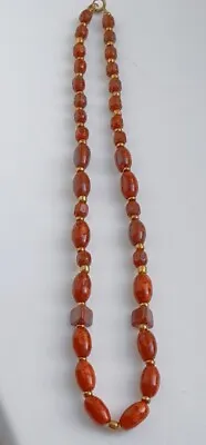 Glass Murano Scottish Agate Bead Necklace • £6