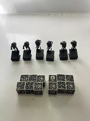 £28 • Buy Warhammer 40K 12 Dice Markers And 3 Pairs Of Skull Stands + 40K Metal Container