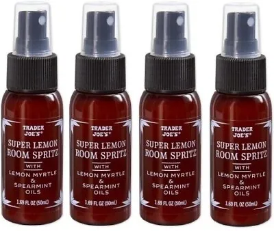 4- PACK  Trader Joe's Super Lemon Room Spritz Spray Lemon Myrtle &Spearmint Oils • $18.98