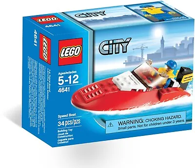£13.99 • Buy LEGO City Harbour Speedboat & Minifigure Building Set New Sealed Retired 4641