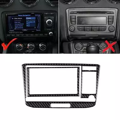 Carbon Fiber Console AC&CD Panel Sticker Trim For Audi TT 8N 8J Mk1/2/3 2008-14 • $24.90