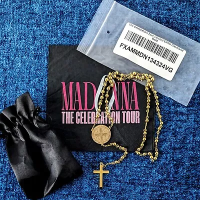 Madonna Celebration Tour Rosary Beads Gold Cleveland Promo 2024 Rare • $495