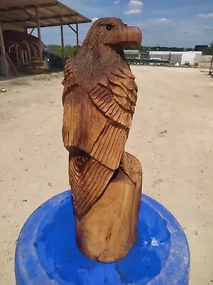 £160 • Buy Chainsaw Carving Sussex Elm Wood Eagle Great Gift Garden Decoration Sculptures 
