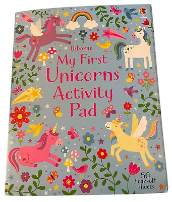 Usborne My First Unicorns Activity Pad Paperback 50 Tear Off Sheets BRAND NEW • $10.92