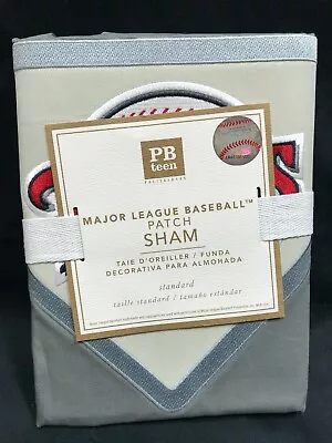 Pottery Barn PB Teen Set/2 Gray Minnesota Twins MLB Patch Standard Shams • $39.99