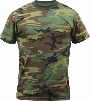 JANUARY SALE!!!  Camo T-Shirt Tactical Tee Short Sleeve Military Army ROTHCO • $13.99