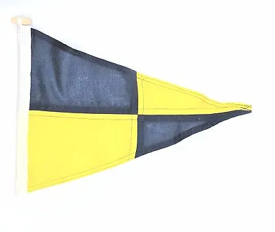 Sewn Royal Navy Signal Flag Fishery Protection Squadron Pennant - Made In The UK • £38.60