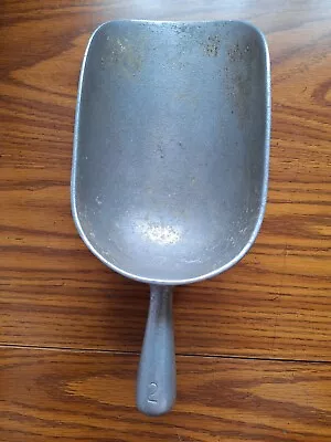 Vintage Large Farm Scoop  #2 Metal Feed  Seed Grain Flour Coffee Candy • $20