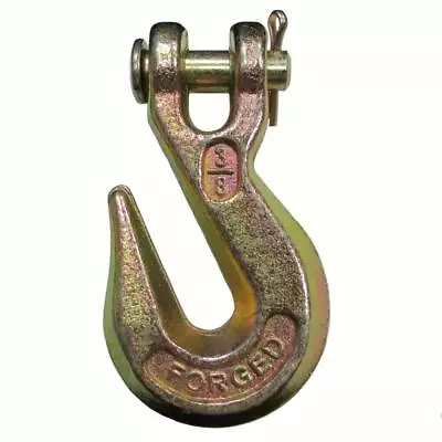 One 3/8  Clevis Grab Hook G70 W/ Clevis & Cotter Pins For Towing And Hauling • $13.99