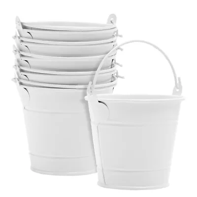 6x Mini Galvanized Bucket With Handles For Party Wedding Easter Decor 3.5x3  • $11.99