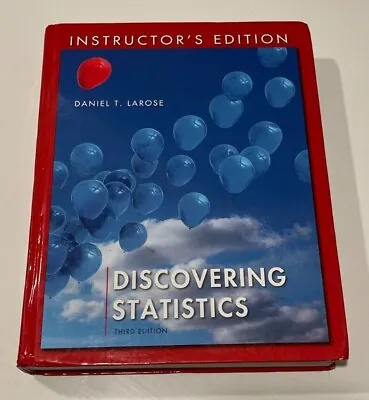 Discovering Statistics By Daniel T. Larose (2015 Hardcover) 10th Instructor's • $39.95