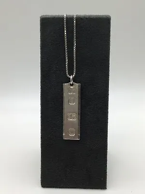 £26 • Buy Vintage 1978 Sterling Silver Ingot Pendant And Chain