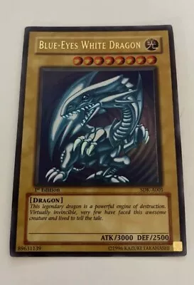 Yugioh - Blue-Eyes White Dragon - 1st Edition - SDK-001 - Ultra Rare • $46.75