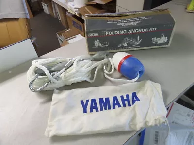NOS Yamaha OEM 3lb Folding Anchor Kit W/ 50ft Rope Float & Bag MAR-ANCHR-00-01 • $89.99
