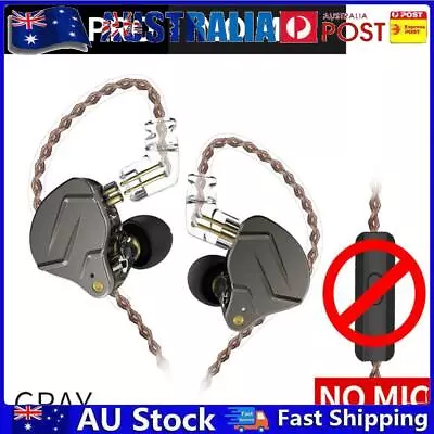 ZSN Pro HIFI Bass Earbuds In Ear Monitor Headphones (Grey Without Mic) AU • $30.19