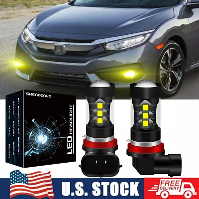 H11 H8 LED Bulbs 3000K Golden Yellow Super Bright Fog Light DRL Light High Power • $10.99