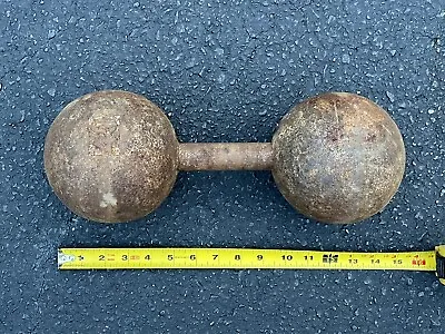 Antique Globe Dumbbell 40 Lbs Vintage Strongman Weight Training Rare  MAKE OFFER • $999.99