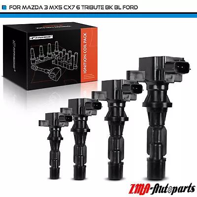 4x Ignition Coil For Mazda 3 MX5 CX7 6 Tribute BK BJ Ford Escape 05-13 2.0L 2.3L • $68.99