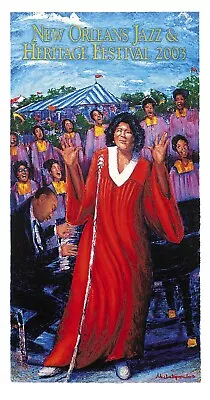 NEW ORLEANS JAZZ FESTIVAL POSTER  2003 : Mahalia Jackson • $107