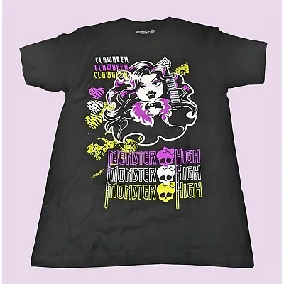 Monster High Women Clawdeen Black Crew-neck T-Shirt Size M • $18