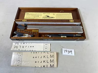 K&E Leroy Kueffel & Easer Co. Lettering Drafting Set Machine 1950 Vintage 10D19 • $379.99