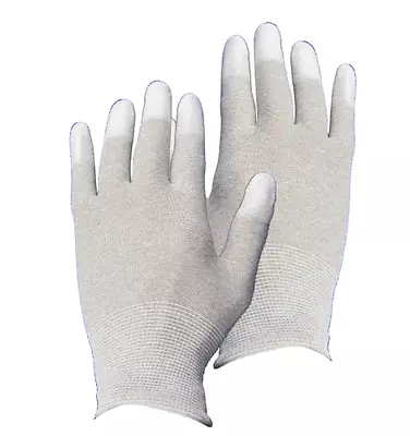 $7.68 • Buy 1 Pair ESD PC Computer Working Anti-skid Antiskid Anti-static White Gloves New