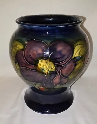 Vintage 1920' / 1930's Moorcroft Anemone Vase Signed W Moorcroft 6 1/2  • $95