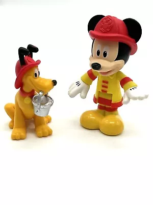 Disney Mickey Mouse And Pluto Firefighter Figures • $10