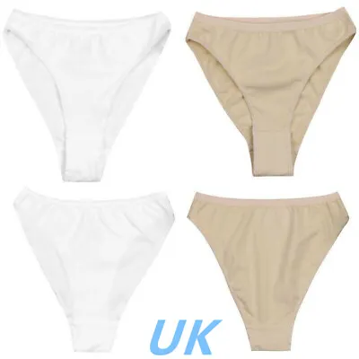 UK Girls Cotton Briefs Bottoms Ballet Dance Panties High Cut Knickers Underpants • £6.02