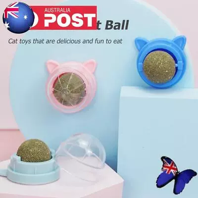 Rotatable Molar Catnip Snack Natural Pet Teeth Cleaning Molar Balls Pet Supplies • $8.36