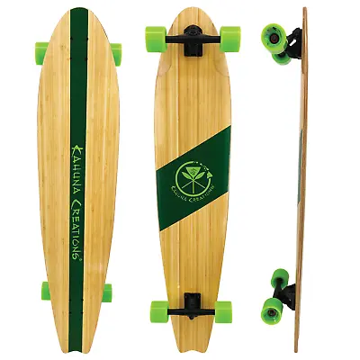 Kahuna Creations Pohaku Bamboo 46” Longboard Skateboard Fishtail Cruiser • $124.99