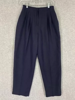 Amanda Smith Dress Pants Womens 10P Blue Corded Pleated Front High Rise Career • $14.29