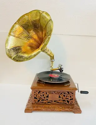 HMV Working Gramophone Player Phonograph Gramophone Royal Look Vinyl Recorder Co • $453.79