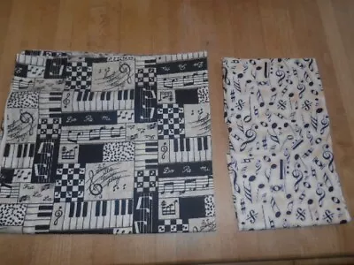 Fabric Traditions Cotton Fabric All That Jazz 5252 Piano Lyrics & Notes 1/2 Yard • $12