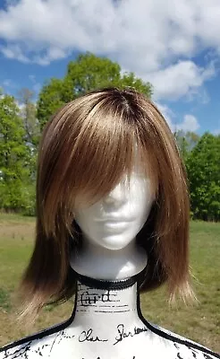 Envy Wigs Lace Front Monotop Light Brown With Highlights Shoulder Length  • $125