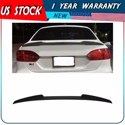 $68.34 • Buy For Volkswagen Jetta 2012-2018 Gloss Black Rear Trunk Lip Spoiler Wing