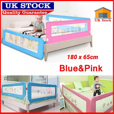 Toddler Single Bed Rail Safety Guard For Baby Side Mesh Barrier Bedroom 2 Color • £16.82