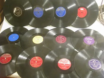 Vintage Lot Of 12 Polka VARIOUS ARTIST/ LABELS 10  78 RPM RECORDS  In Booklet • $8.95