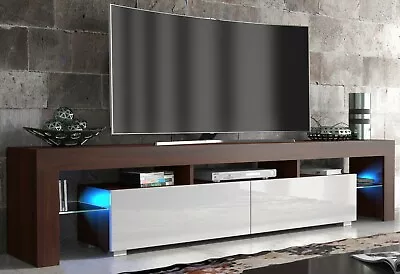 Modern TV Unit Cabinet TV Stand High Gloss Doors With Free LED  • £179.90