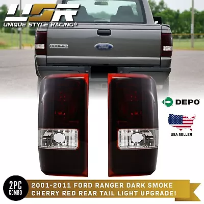 Dark Smoked Red Tail Lights Lamp New Set For 2001-2011 Ford Ranger Pickup • $58.95