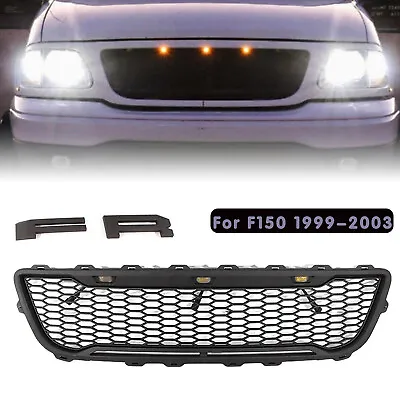 Front Upper Grille Bumper Grill Fit For 1999-2003 FORD F150 W/Lights & Letters • $129