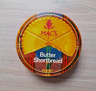 Vintage MAC'S Butter Shortbread Tin 1980's Retro • $13.50