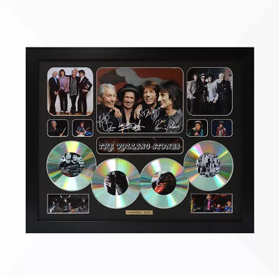 The Rolling Stones Signed & Framed Memorabilia - 4 CD - Black - Limited Edition  • $105.60