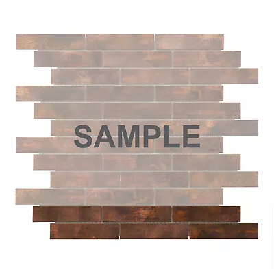 Antique Copper Color Metallic Metal 1/3 Offset Linear Mosaic Tile Backsplash • $3.99